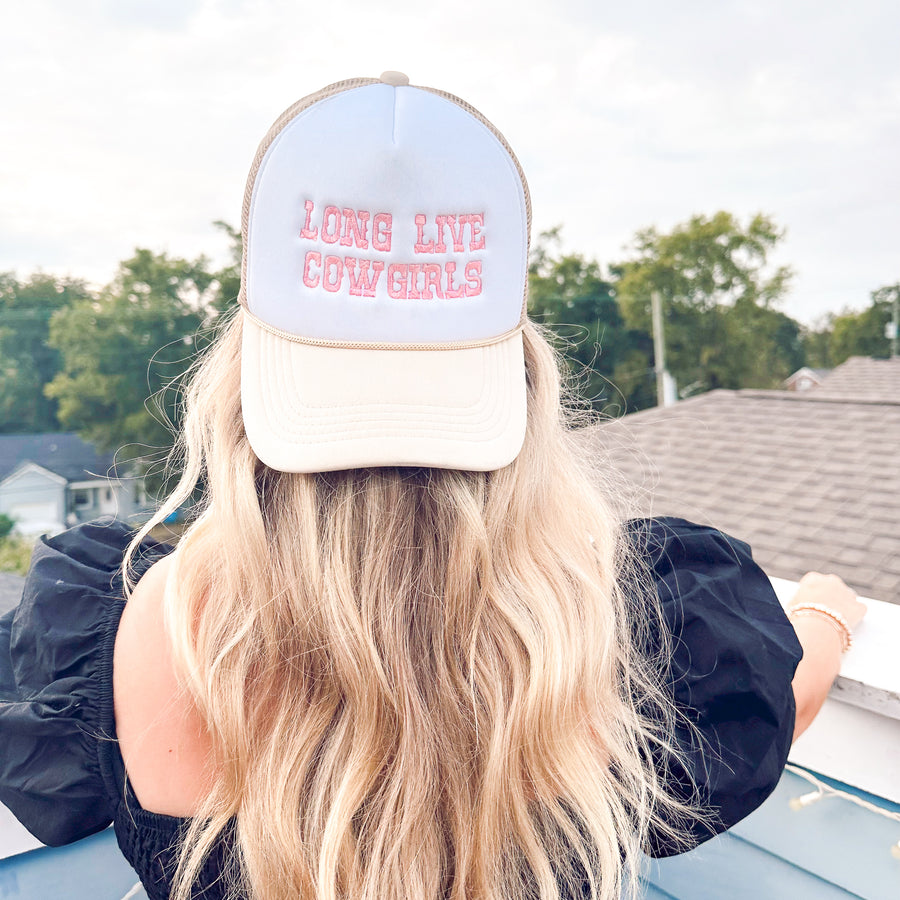 Long Live Cowgirls Embroidered Trucker Hat