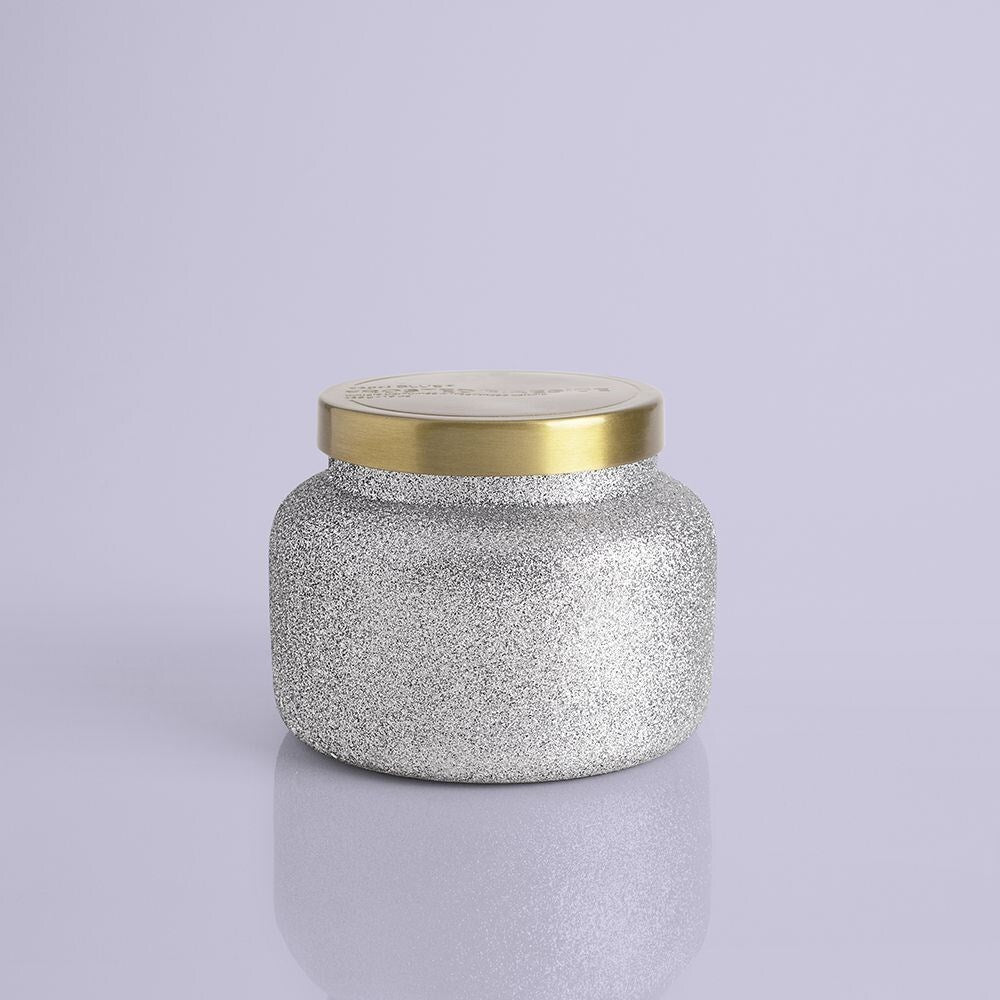 Capri Blue, 8 oz. Glimmer Petite Jar Candle in Gold, Volcano in 2023