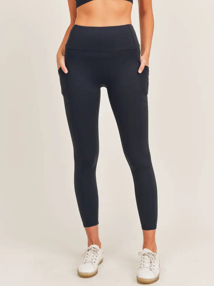 Buy Women's Solid High-Waist Leggings with Front Seam Detail