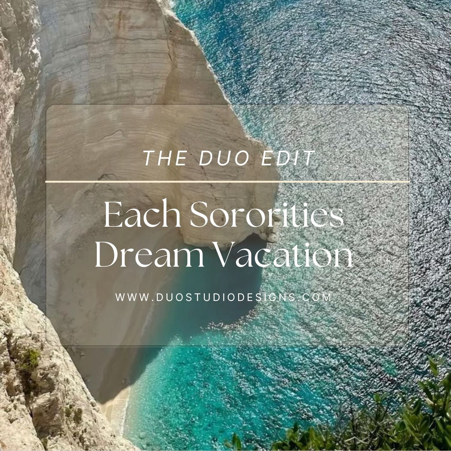 ✈️ If Each Sorority Had a Dream Vacation… 🌍💖