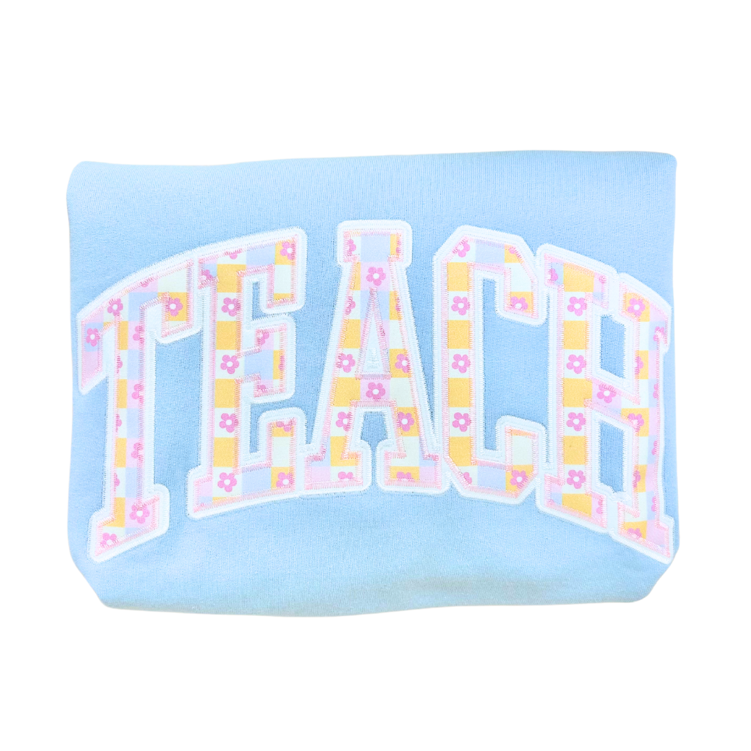 Daisy Daze Custom Appliqué Embroidered Sweatshirt