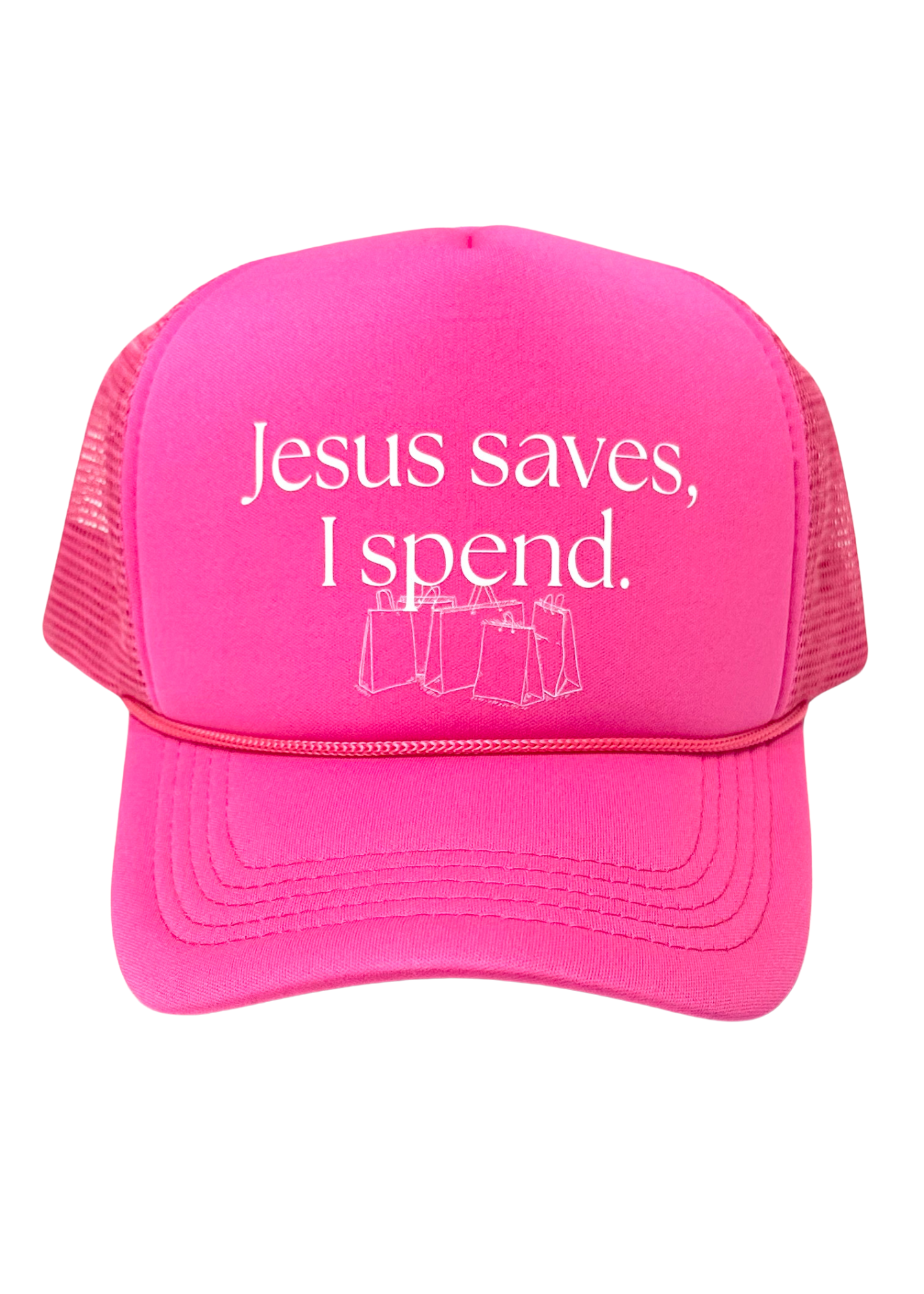 Jesus Saves, I Spend Trucker Hat