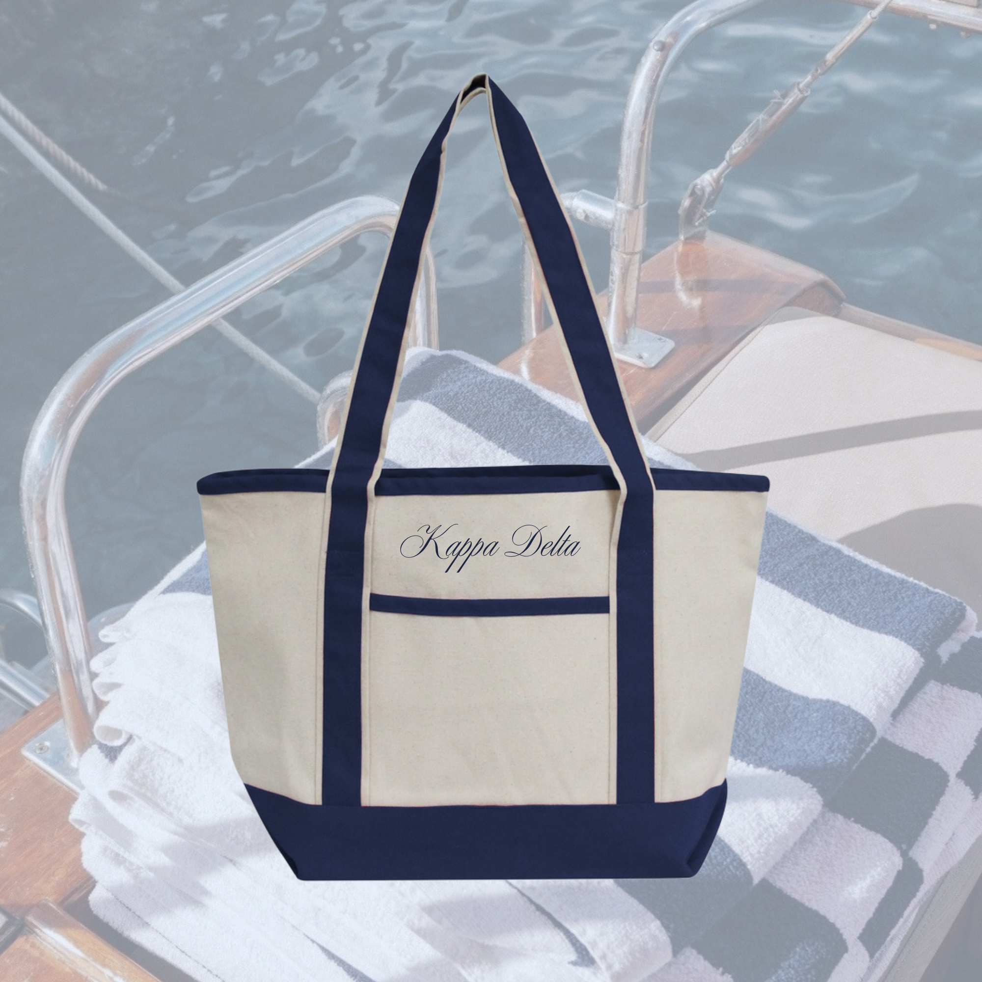 Kappa Delta Embroidered Sorority Tote