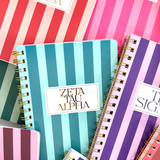 Stripe Sorority Notebook