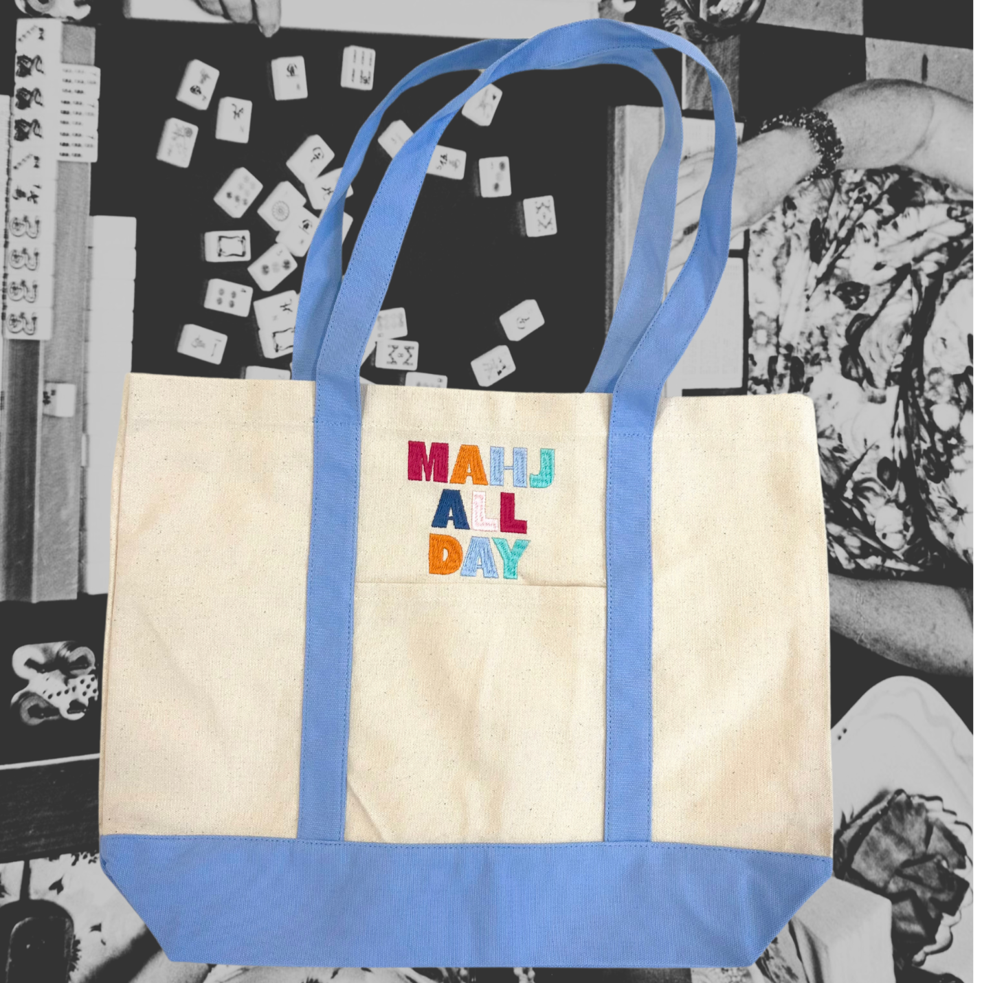 Mahj All Day Canvas Tote