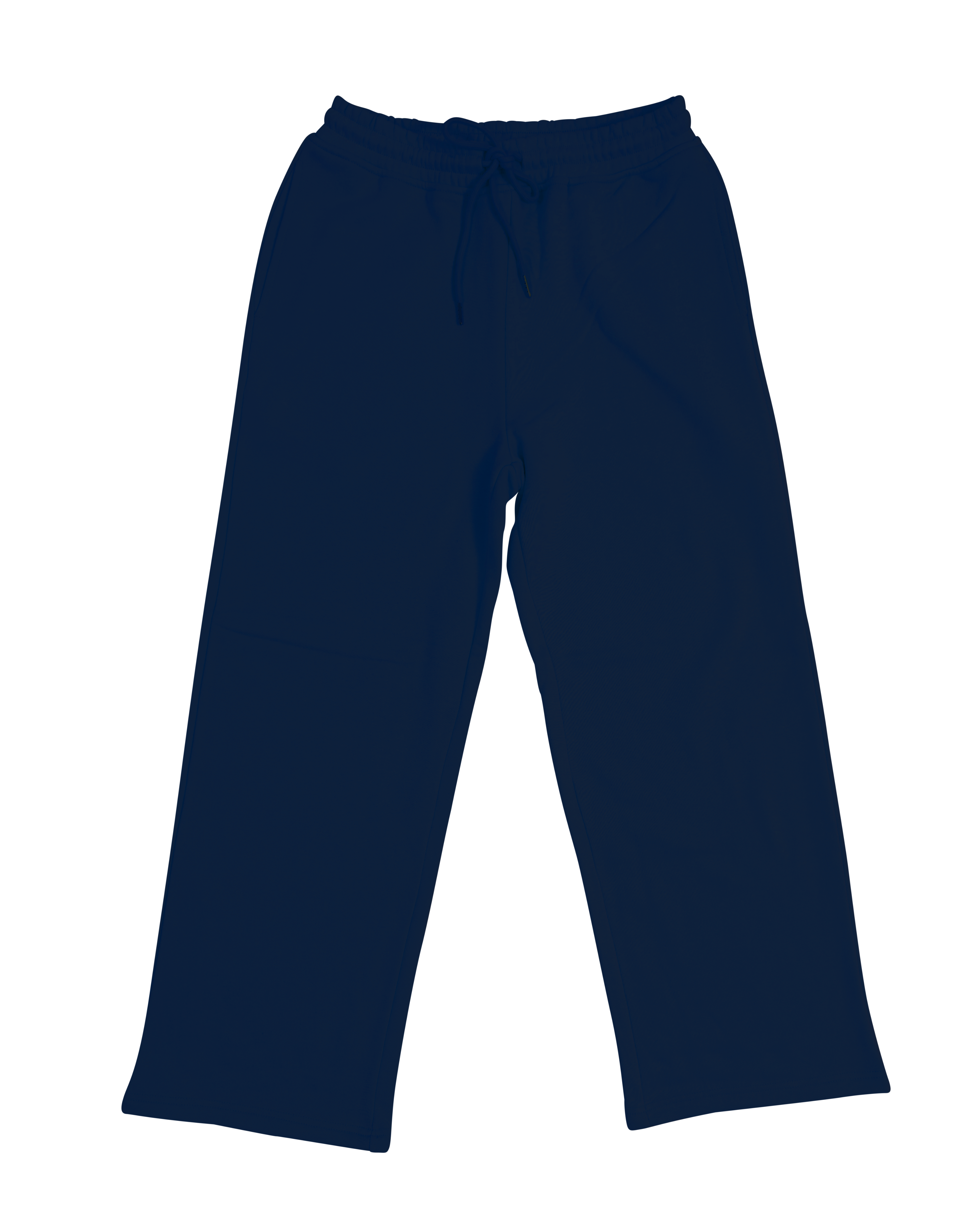 navy sweatpants flat lay