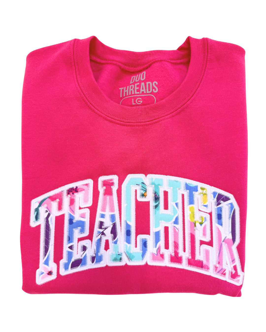 Petal Party Custom Appliqué Embroidered Sweatshirt