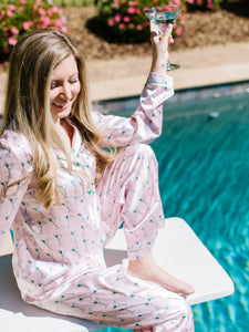 Martini Time | Charlotte Satin Pants Set