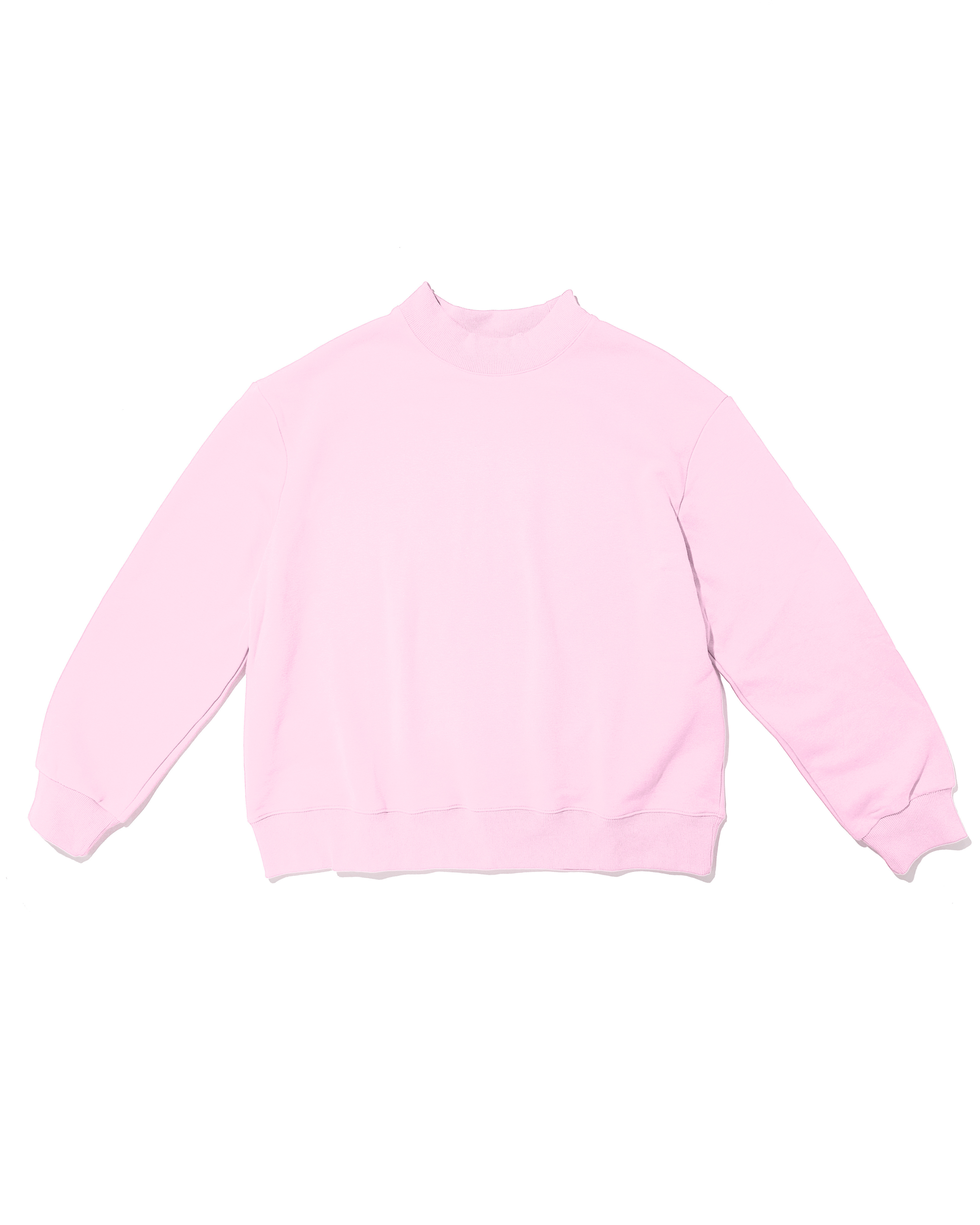 light pink mock neck flat lay
