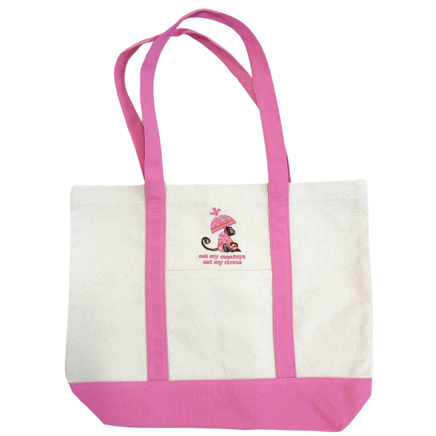 Not My Monkeys Not My Circus Canvas Tote