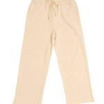 cream sweatpants flat lay