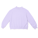 lilac mock neck flat lay