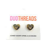 Sigma Delta Tau Heart Earrings