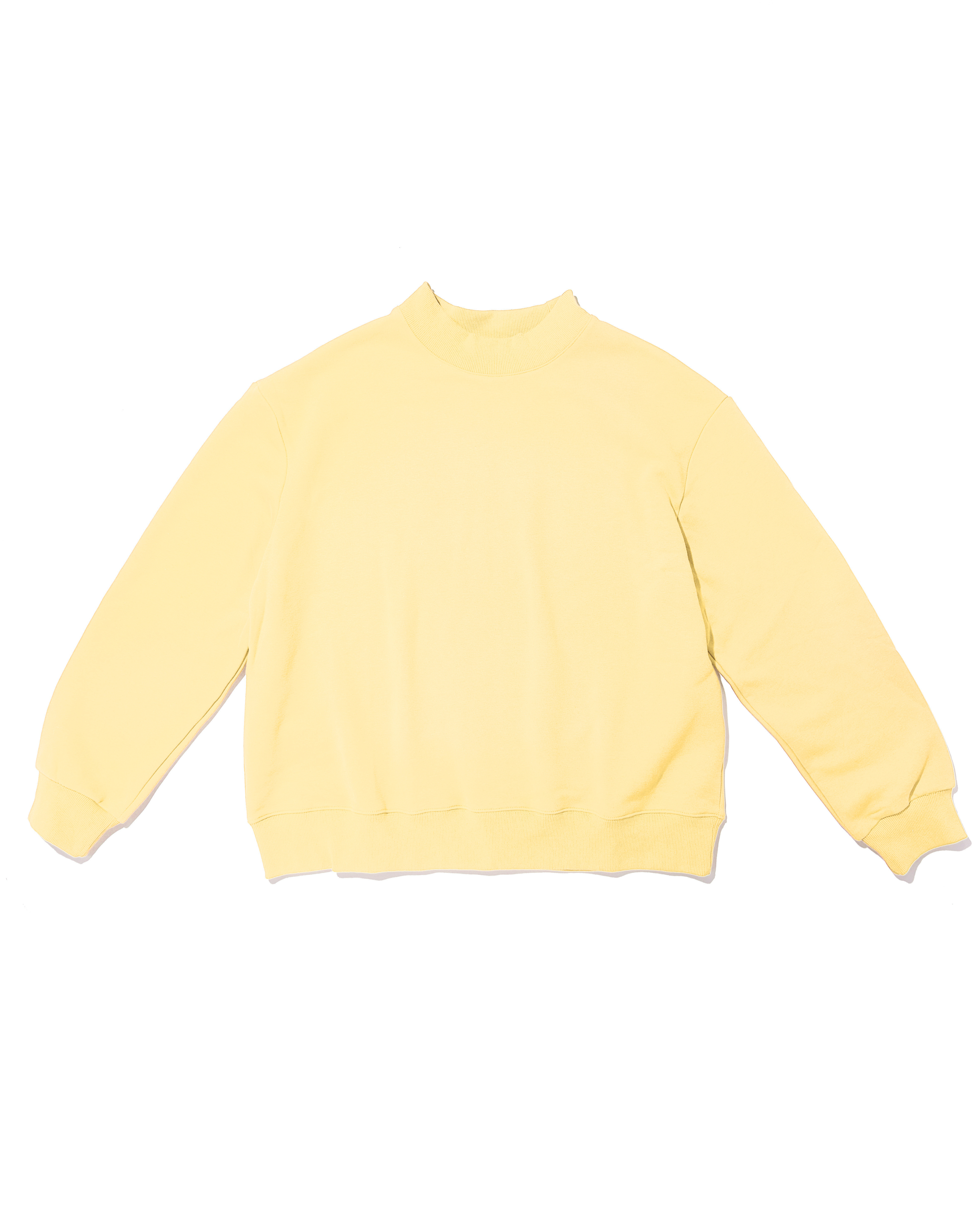 Butter mock neck flat lay