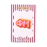Phi Mu Sorority Bubble Letter Needle Minder
