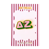 Delta Zeta Sorority Bubble Letter Needle Minder