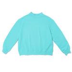 mint mock neck flat lay