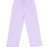 lilac sweat pants flat lay
