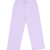 lilac sweat pants flat lay