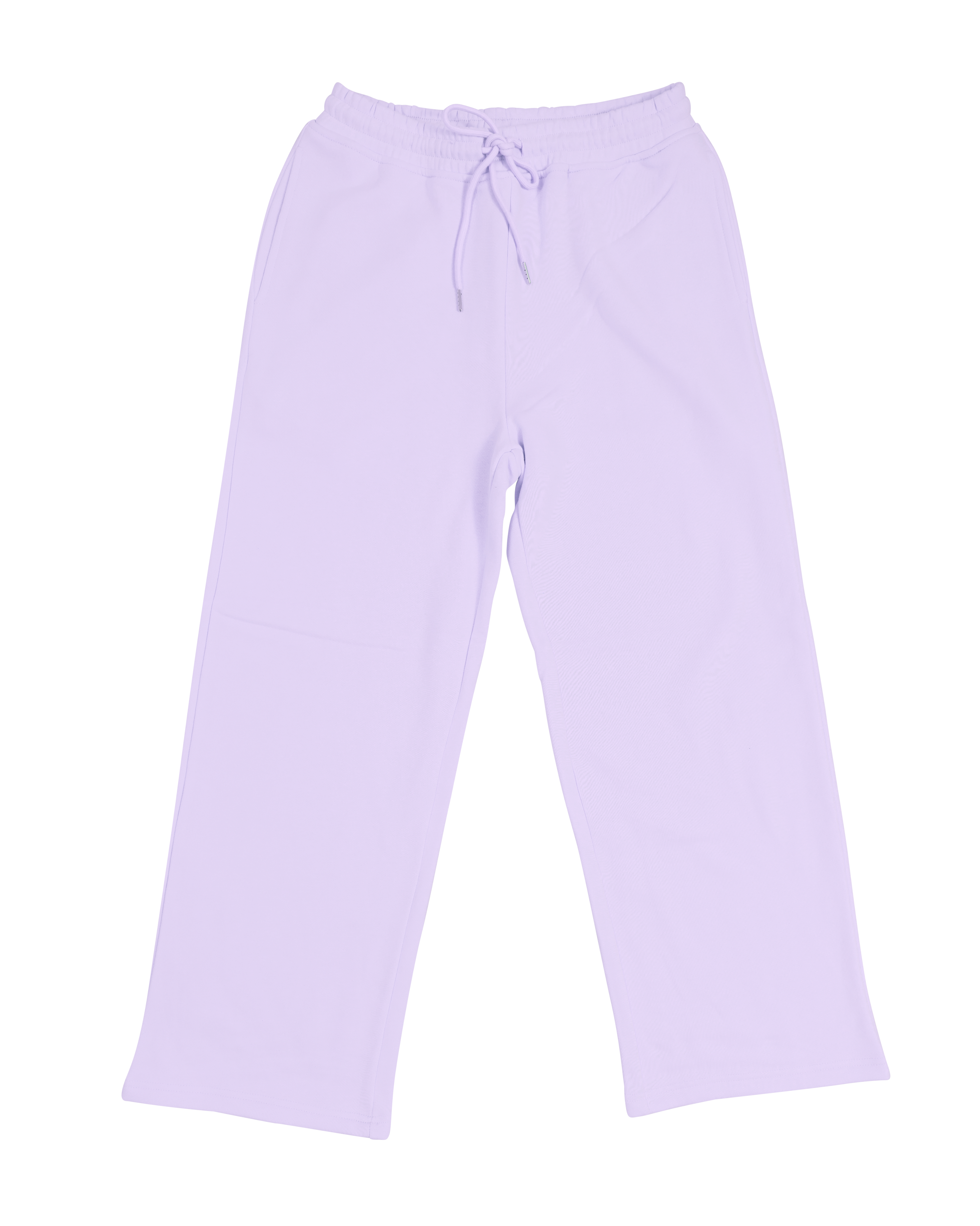 lilac sweat pants flat lay
