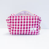 Sorority Gingham Quilted Makeup Bag