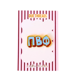 Pi Beta Phi Sorority Bubble Letter Needle Minder