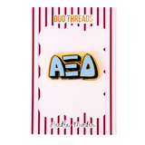 Alpha Xi Delta Sorority Bubble Letter Needle Minder
