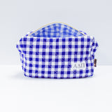 Alpha Delta Pi Sorority Gingham Quilted Makeup Bag