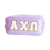 Alpha Chi Omega Chenille Sorority Cosmetic Bag