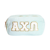 Alpha Chi Omega Chenille Sorority Cosmetic Bag