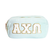 Alpha Chi Omega Chenille Sorority Cosmetic Bag