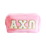 Alpha Chi Omega Chenille Sorority Cosmetic Bag