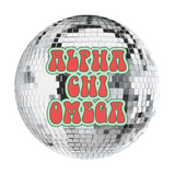 Alpha Chi Omega Disco Sorority Button