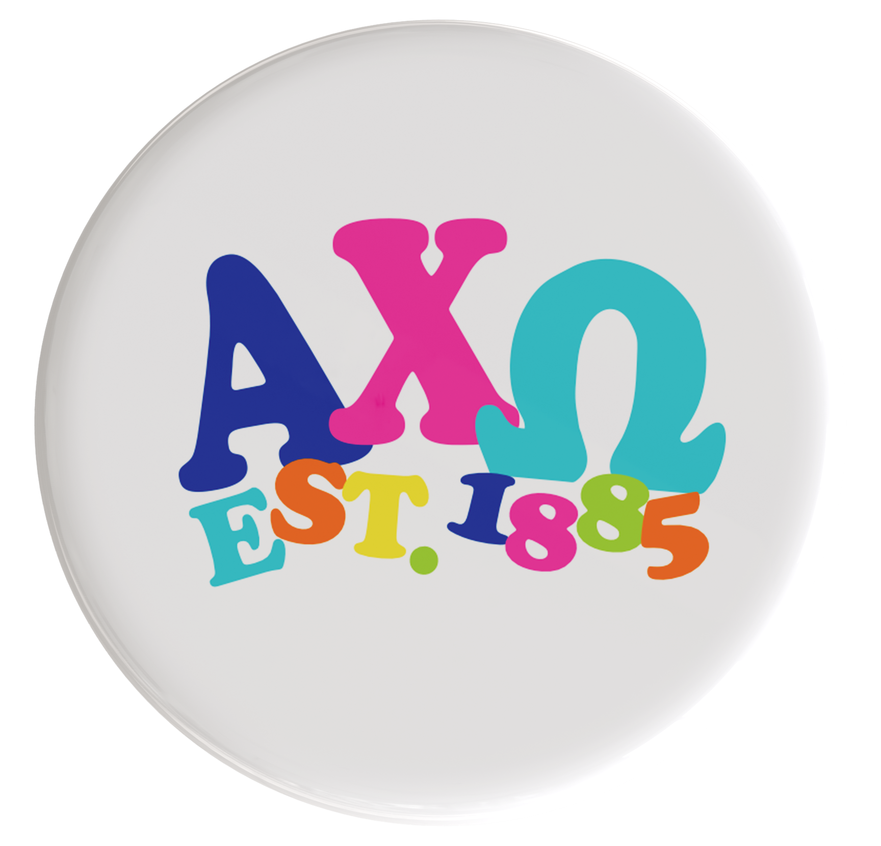 Alpha Chi Omega Happy Days Sorority Button