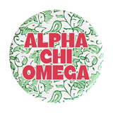Alpha Chi Omega Through The Vines Sorority Button
