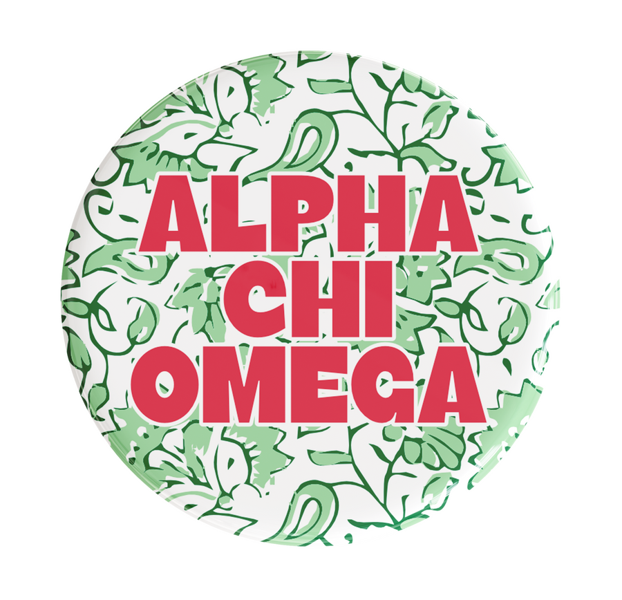 Alpha Chi Omega Through The Vines Sorority Button