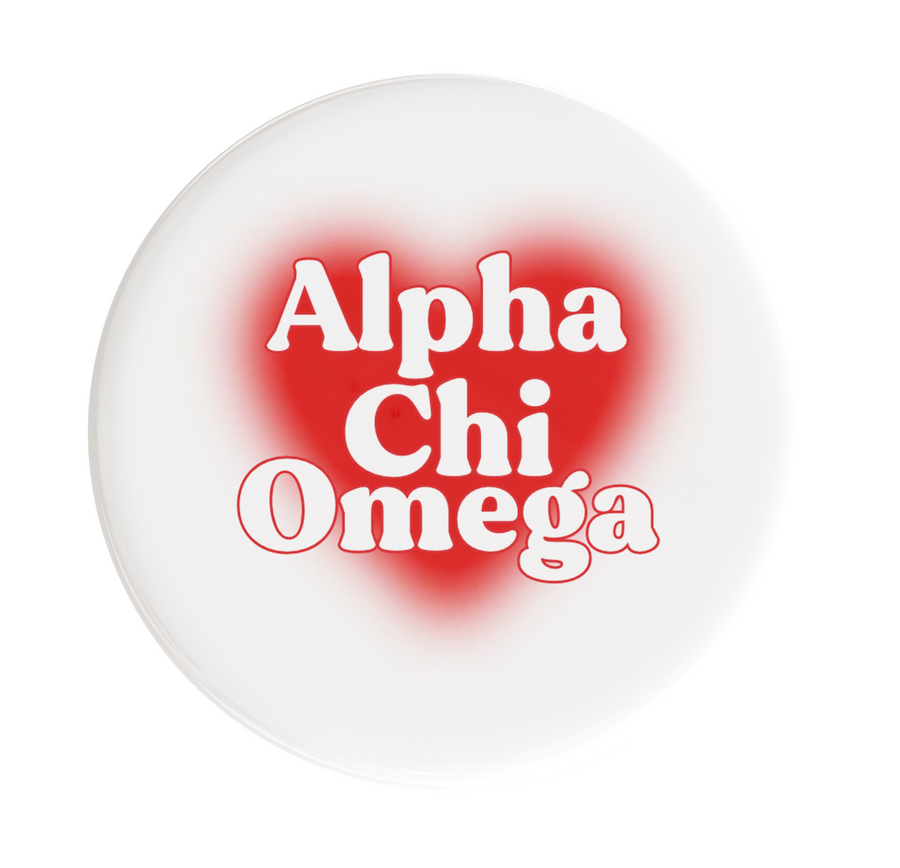 Alpha Chi Omega Big Heart Sorority Button