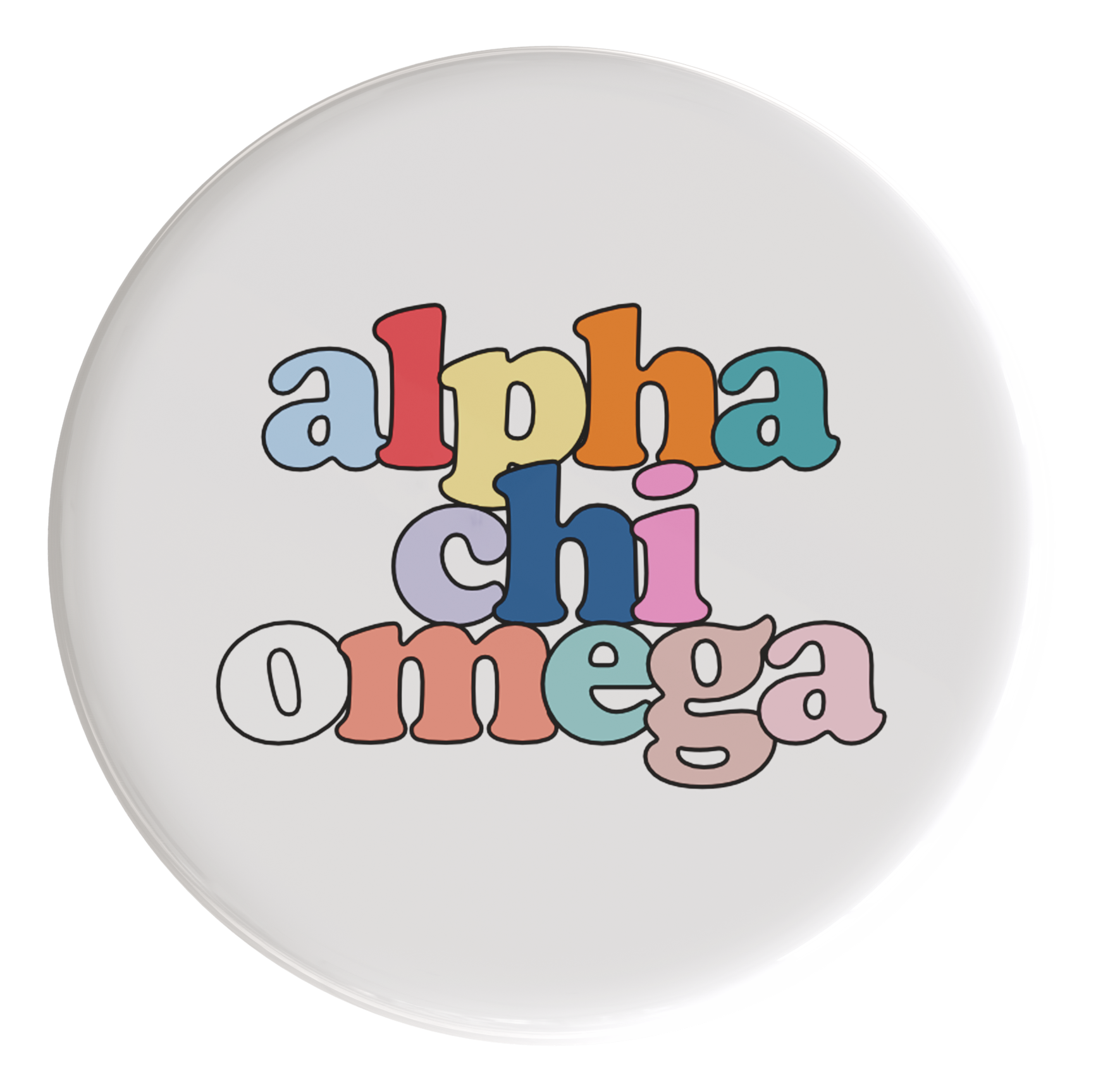 Alpha Chi Omega Live In Color Sorority Button