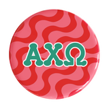 Alpha Chi Omega Groovy Sorority Button