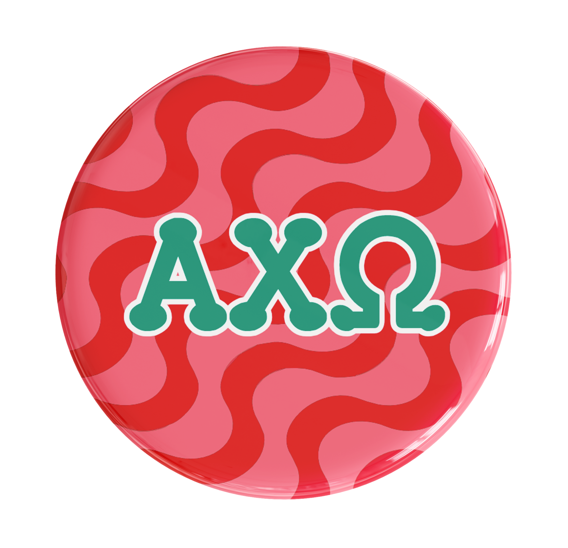 Alpha Chi Omega Groovy Sorority Button