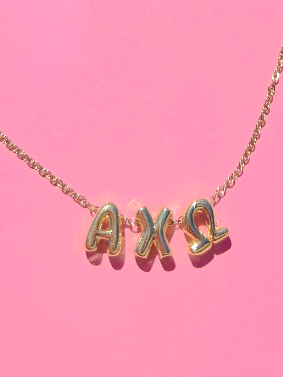 Bubble Letter Sorority Necklace