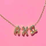 Bubble Letter Sorority Necklace