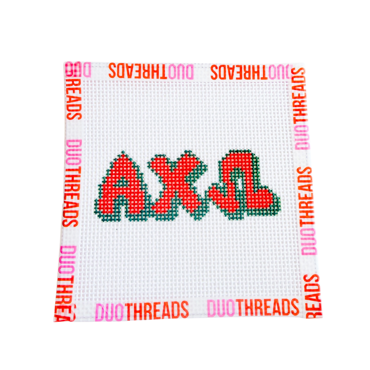 Sorority Bubble Letter Needlepoint Canvas