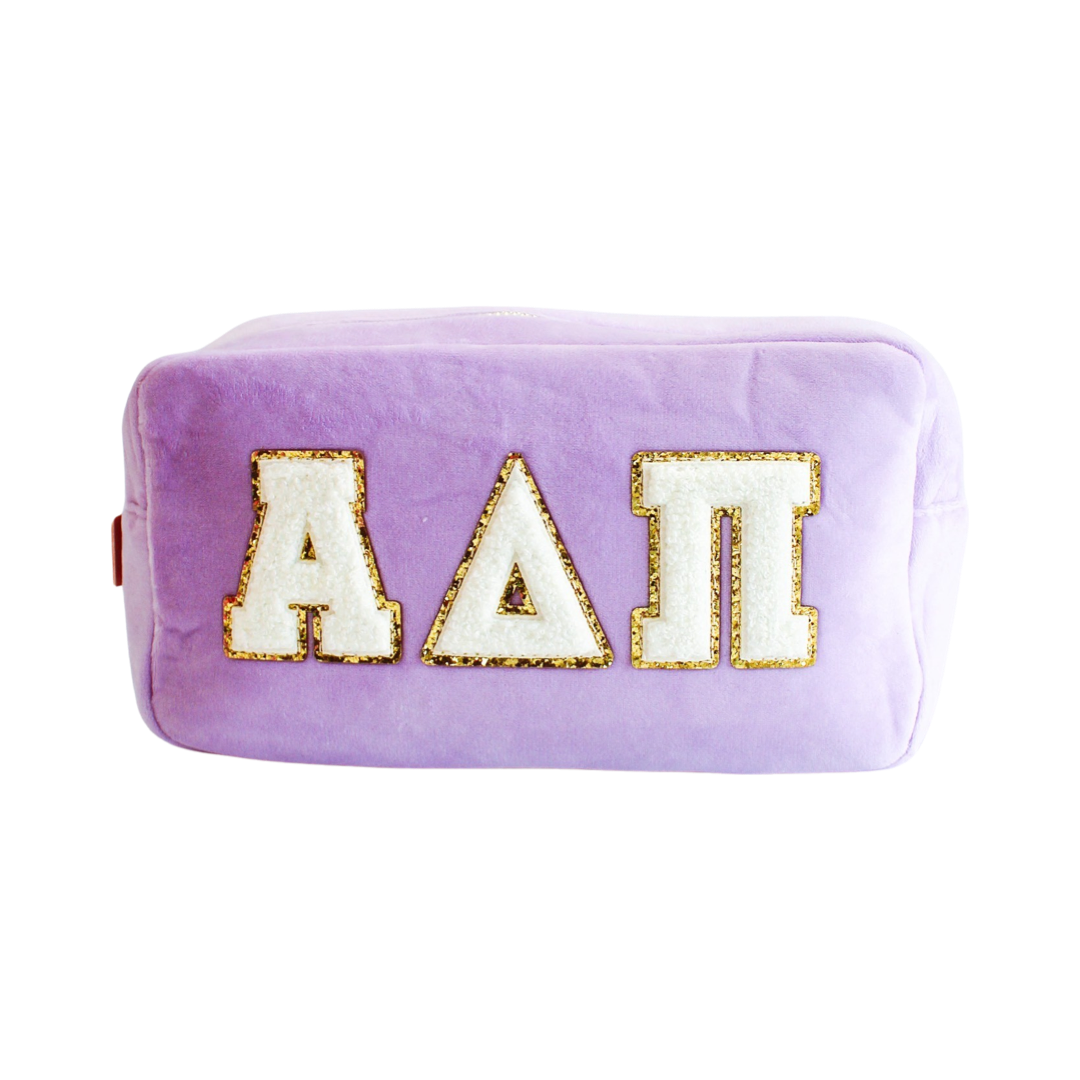 Chenille Sorority Cosmetic Bag