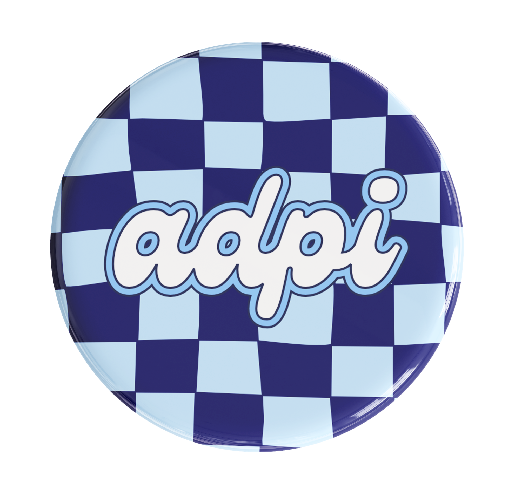 Alpha Delta Pi Checker Sorority Button