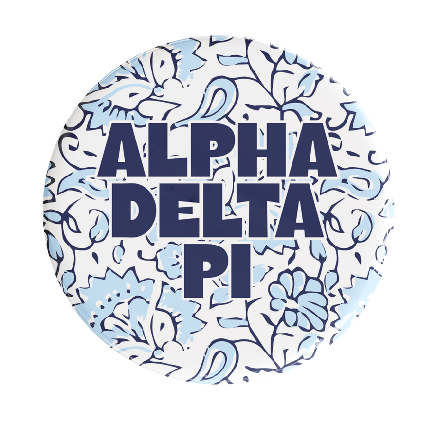 Alpha Delta Pi Through The Vines Sorority Button