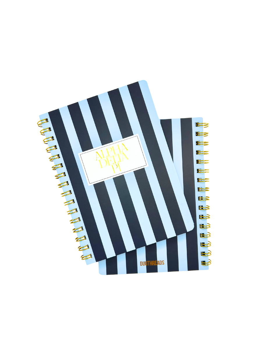 Alpha Delta Pi Stripe Sorority Notebook