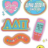 Alpha Delta Pi Sorority Y2K Sticker Sheet