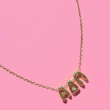 Alpha Delta Pi Bubble Letter Necklace