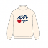 Alpha Delta Pi Love Club Sorority Mock Neck